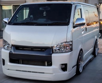 Wide to Narrow Kits: Front Bumper +Grille#7604【Hiace2014-18】【Narrow】【ABS】