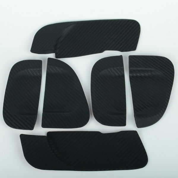 door handle cups silicon 4 doors normal black&carbon fiber texture #6205B/#6205C【Hiace 200】