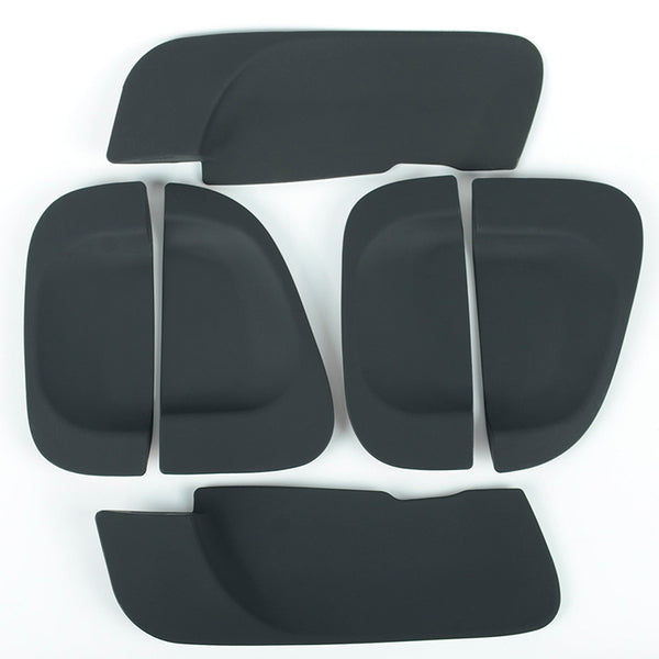 door handle cups silicon 4 doors normal black&carbon fiber texture #6205B/#6205C【Hiace 200】