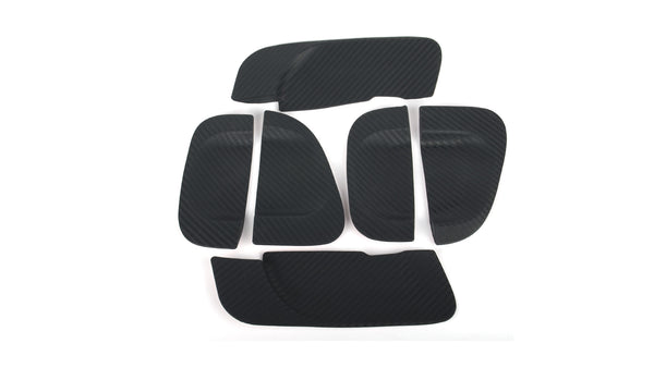 door handle cups silicon 4 doors normal black&carbon fiber texture #6205B/#6205C【Hiace 200】