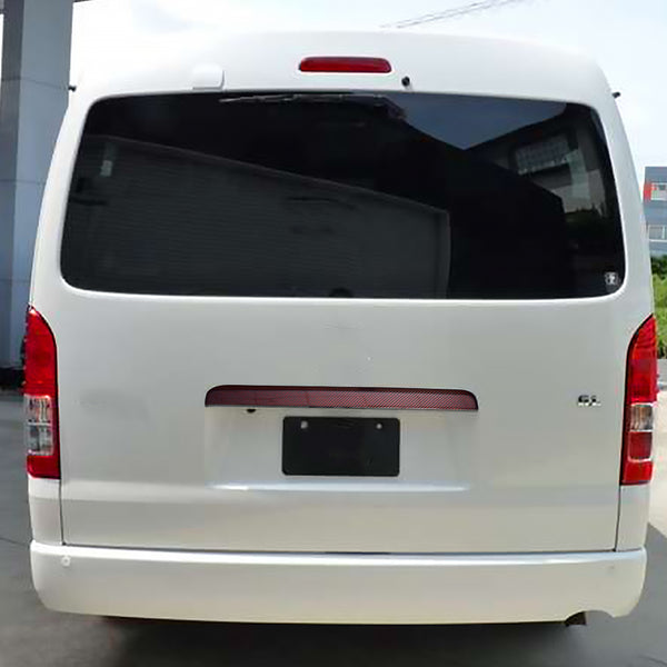 Hiace 200series Carbon Rear Gate Trim #7716-CFR (Red/With Smart entry)