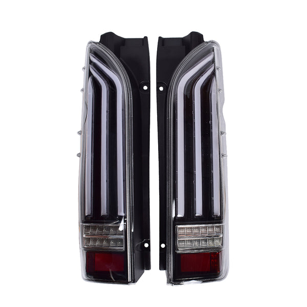 Hiace 200series Flowing LED Taillamp 4001 (Red/Black/Silver)