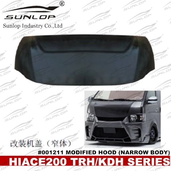 Hiace 200series Modified Front Hood 7004/7004CF (Narrow Body)