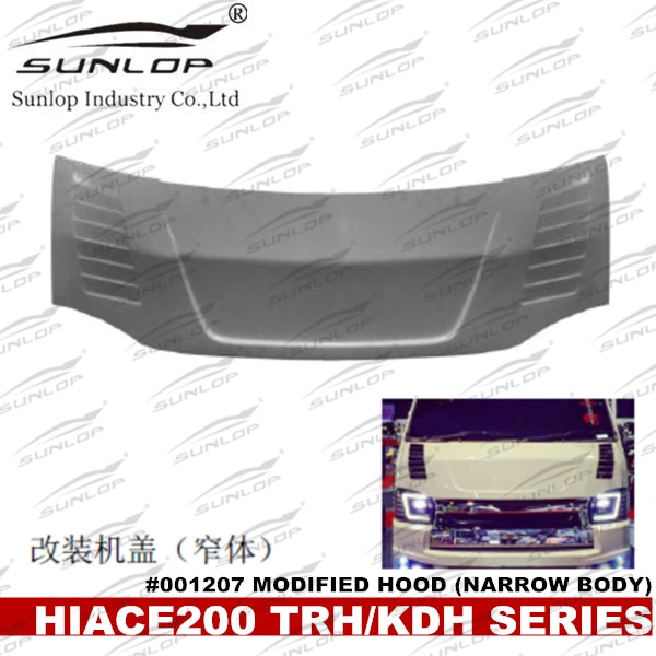 Hiace 200series Modified Front Hood 7011/7011CF (NarrowBody)