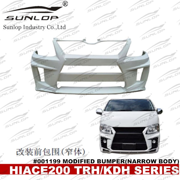 Hiace 200series Front Bumper #7105-F 【Narrow Body】【FRP】【2014UP】