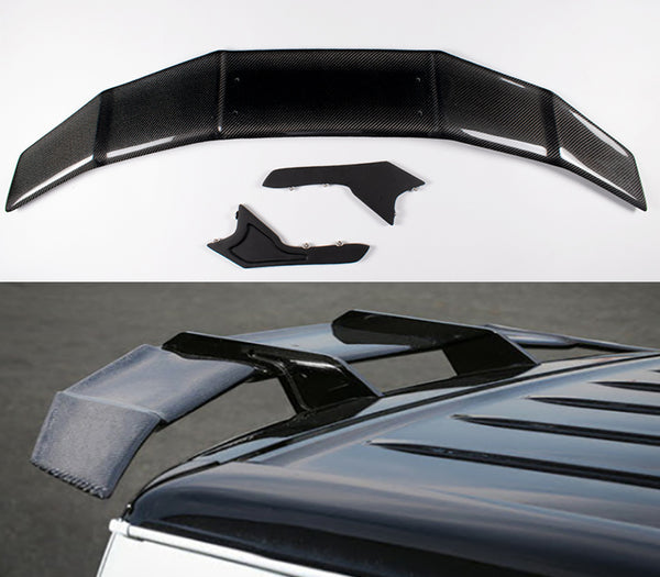 Hiace 200series Carbon GT Rear Spoiler Type2 #7512-F/#7512-CF (Narrow Body Low Roof)